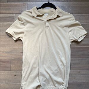 Old Navy Tan Polo Shirt Classic Style